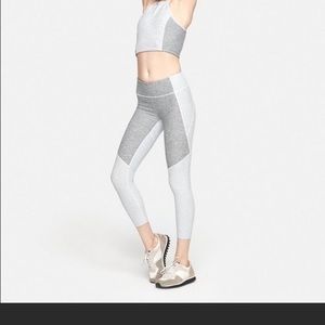 Outdoor voices 7/8 two tone warm up legging dove ash grey M